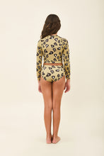 Load image into Gallery viewer, Model Back: Uv Line Girl&#39;s One-Piece Girl Bikini Hot Pant Jaguar Upf50+
