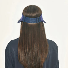 Load image into Gallery viewer, Model Back: Uv Line Visor Grecia Navy Fit Upf50+

