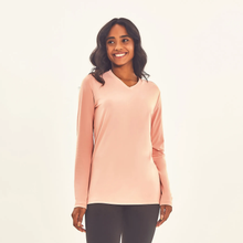 Load image into Gallery viewer, Model Front: Uv Line Rash Guard Longsleeve Sport Fit Solar Rose Upf50+
