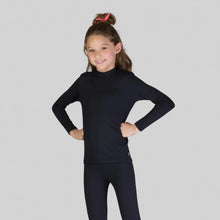 Load image into Gallery viewer, Image 03: Uv Line Rash Guard Rash Guard Kids High-Neck Black Upf50+
